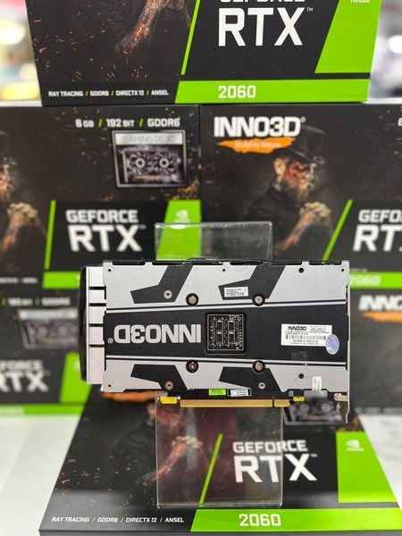 Card màn hình NVIDIA GeForce RTX 2060 INNO3D cũ | 6GB GDDR6, 1920 CUDA, nguồn đề nghị 550W