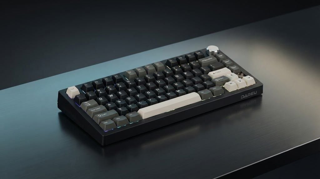 Bàn phím cơ Gaming Không Dây Dare-U Flex 75 Black Grey | Triple Mode, Gasket Mount, RGB, Pegasus Switch