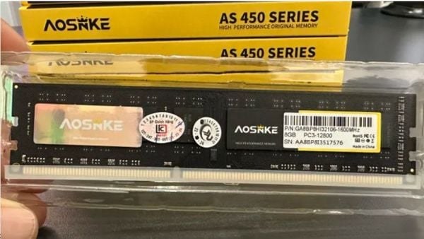 RAM PC AOSENKE 8GB DDR3 | (1x8GB), 1600MHz, Intel/AMD
