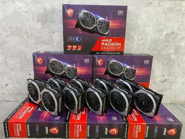 Card màn hình AMD Radeon RX 6700 XT MSI MECH 2X cũ | 12GB GDDR6, 2560 SP, 650W