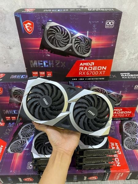 Card màn hình AMD Radeon RX 6700 XT MSI MECH 2X cũ | 12GB GDDR6, 2560 SP, 650W