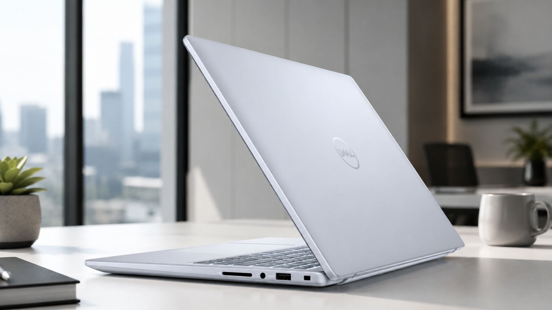 Laptop DELL được thiết kế tinh tế với chất liệu nhựa pha kim loại cao cấp