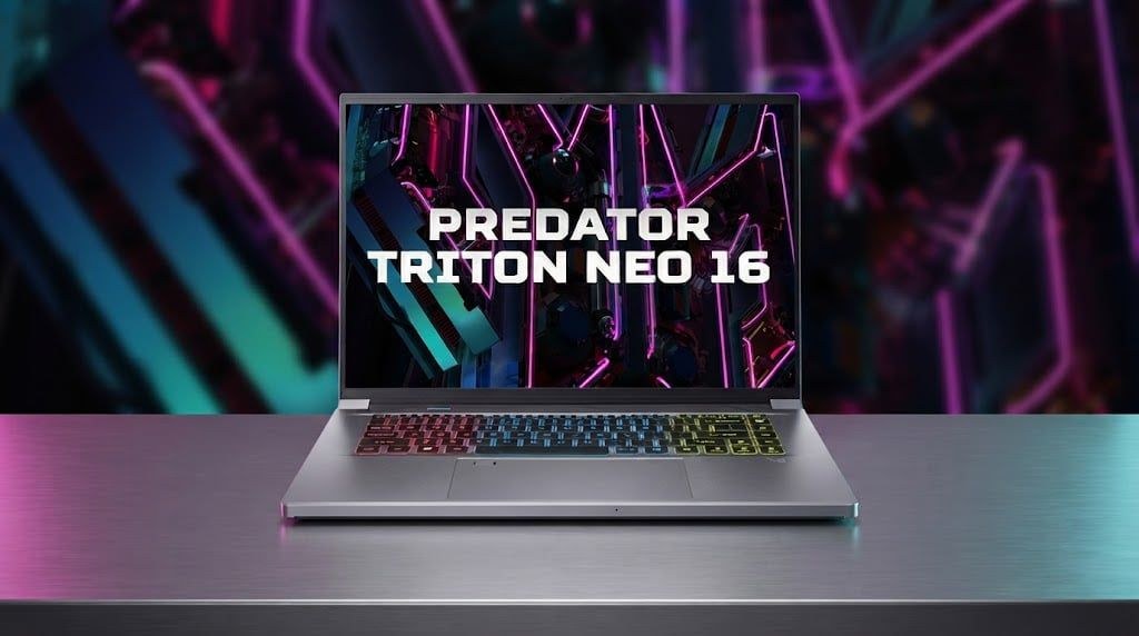 Laptop Gaming Acer Predator Triton Neo 16 PTN16-51-78JQ | U7-155H, 32GB LPDDR5X, SSD 2TB NVMe, RTX 4060 8GB, 16