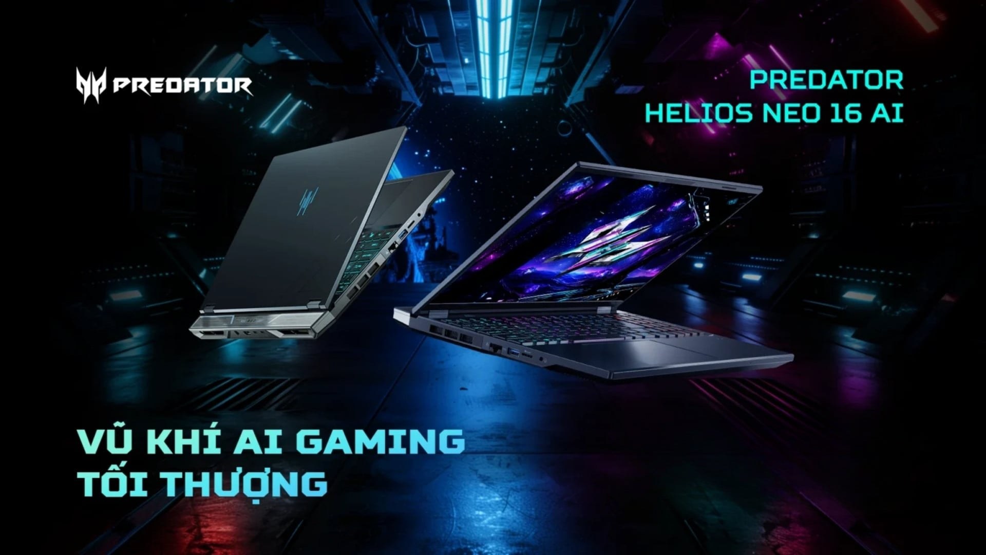 Laptop gaming Acer Predator Helios Neo 16 PHN16-I31-72XE - Chuẩn hiệu năng mới cho AI Gaming và sáng tạo chuyên nghiệp