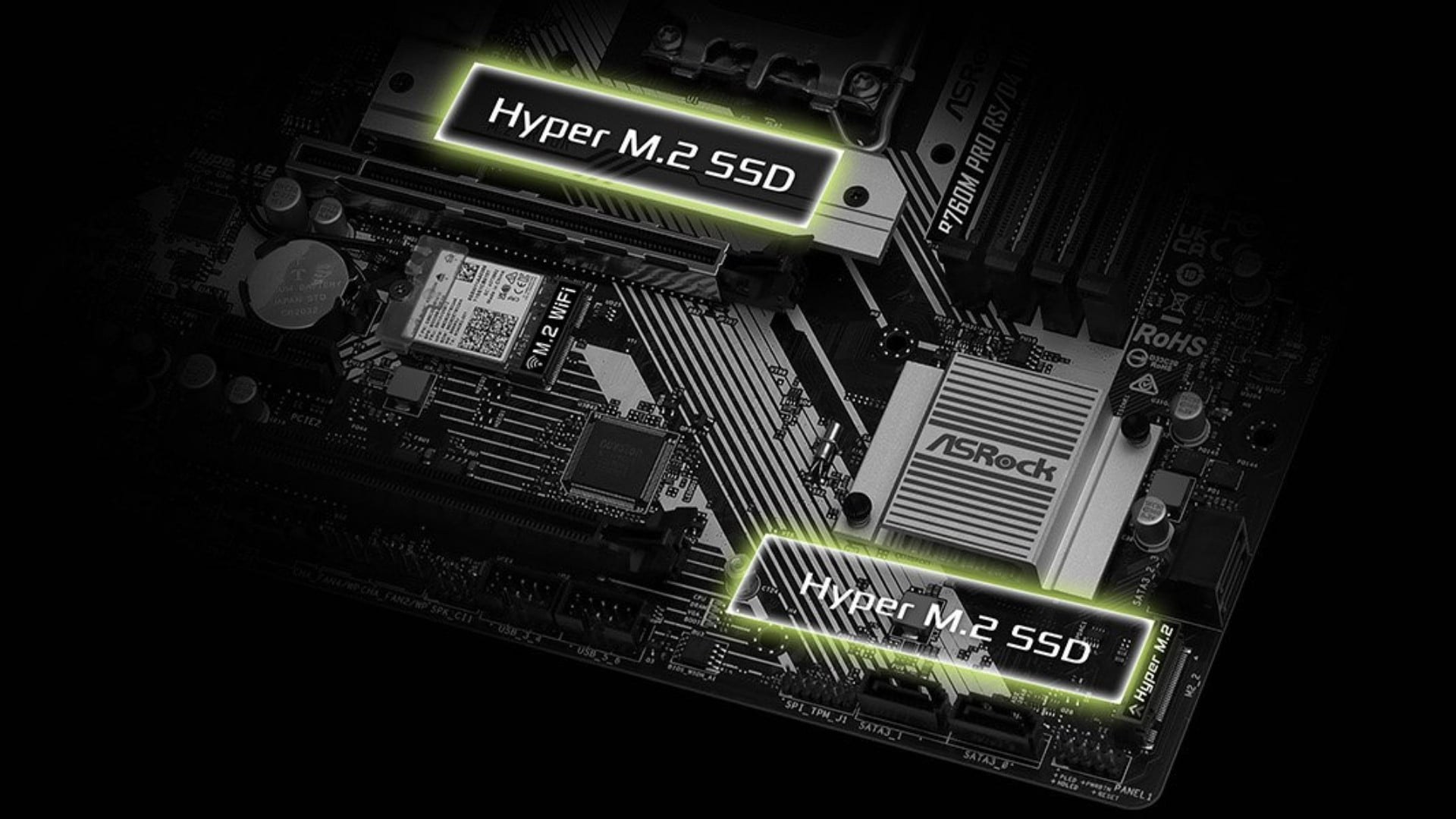 Mainboard ASRock B760M Pro RS Wifi DDR4 - Hỗ trợ lưu trữ thế hệ mới