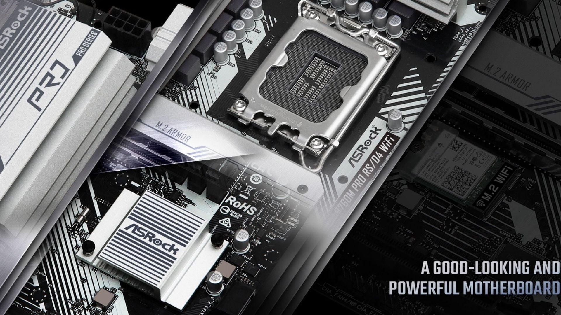 Mainboard ASRock B760M Pro RS Wifi DDR4 - Thiết kế bền bỉ – Thẩm mỹ tinh tế