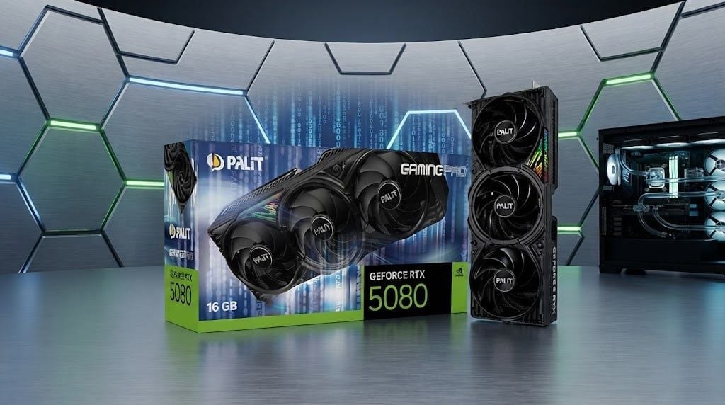 Card màn hình Palit GeForce RTX 5080 GamingPro 16GB GDDR7 | 10752 CUDA, 256-bit, 30Gbps