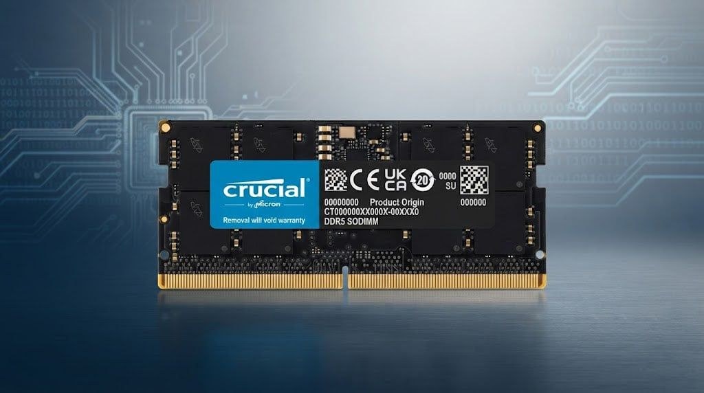 RAM Laptop Crucial 8GB DDR5 | (1x8GB), 5600MHz CT8G56C46S5