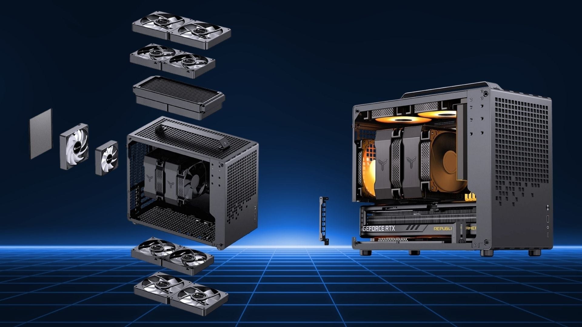 Case Jonsbo TK-2 ATX - Trắng được trang bị đầy đủ các cổng kết nối