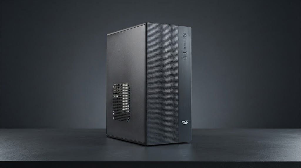 Thùng máy VSP V2820 | Micro ATX/Mini ITX, Mid Tower, Đen