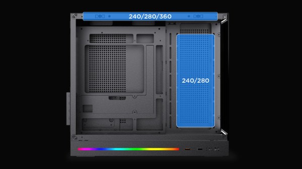 Thùng máy Xigmatek Cloud M DGT 3AF (Kèm sẵn 3 Fan LED) | M-ATX/ITX, Hỗ trợ Rad 360mm, Đen