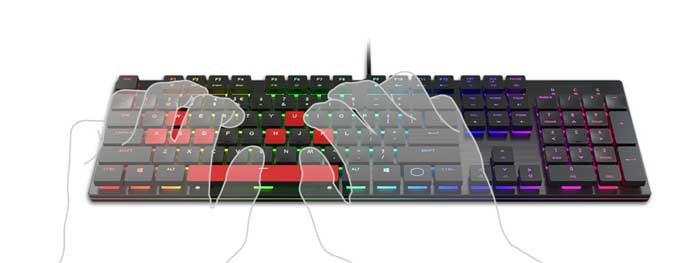 Bàn Phím Cơ Cooler Master SK622 Space Gray | Low Profile, Red Switch, RGB, TKL, Wireless