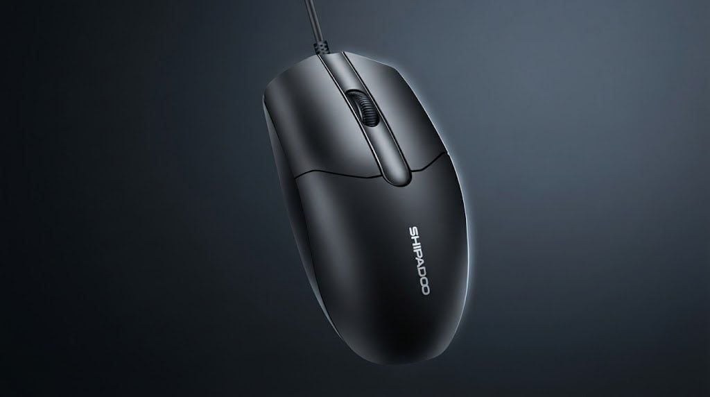 Chuột Gaming Shipadoo S330 Black | Có dây USB, 1000 DPI, Chip MX8733, Đen