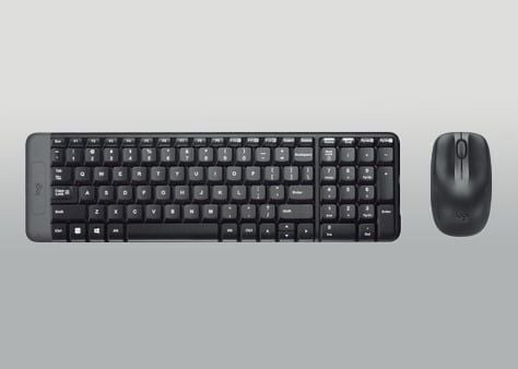Combo bàn phím chuột không dây Logitech MK220 | 2.4GHz, màu đen