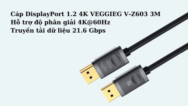 Hỗ trợ độ phân giải 4K@60Hz giúp trải nghiệm hình ảnh mượt mà