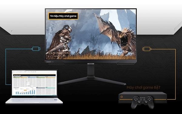 Màn hình Samsung Odyssey G4 LS27BG400EEXXV cho phép kết nối nhiều thiết bị