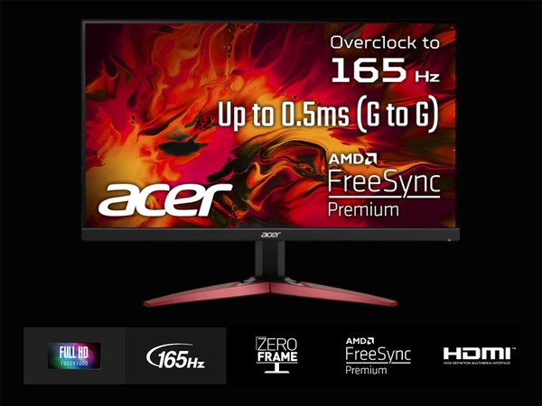 Màn Hình Gaming 23.8 inch Acer KG241Y P (FHD, 165Hz, IPS)