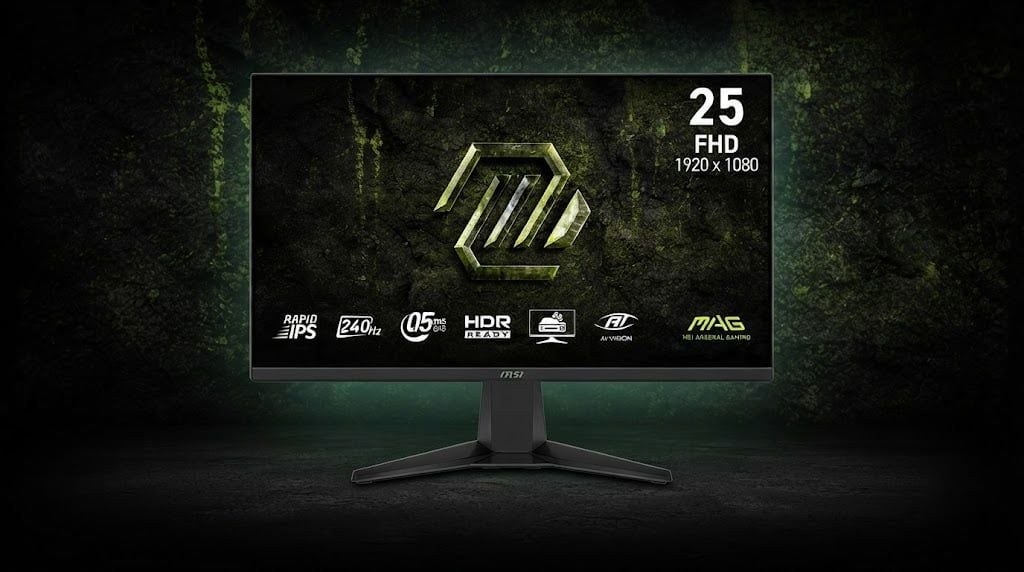 Màn hình Gaming MSI MAG 255F X24 | 25 inch, Full HD, Rapid IPS, 240Hz, HDR Ready