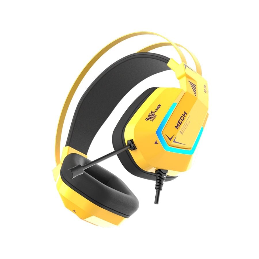 Tai nghe Gaming DareU EH732 | Có dây, Over-ear, RGB, Vàng
