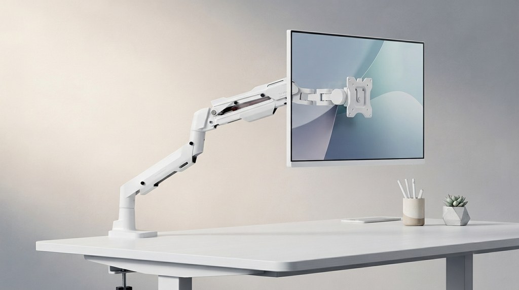Giá treo màn hình HyperWork T9 Pro III Đơn 24-57 inch | Tải 2-30kg, Piston Hyperlift Max, VESA 200x200, Trắng