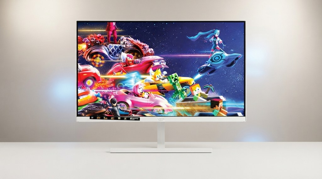 Màn hình Văn phòng VSP IP2409SG Trắng | 24 inch, Full HD, IPS, 144Hz, 1ms