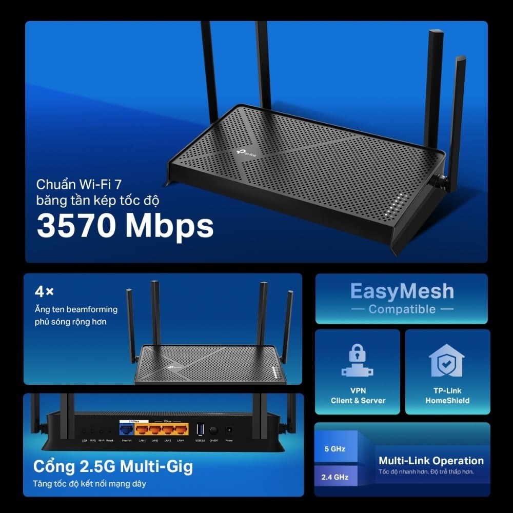 Router Wi-Fi 7 TP-Link Archer BE230