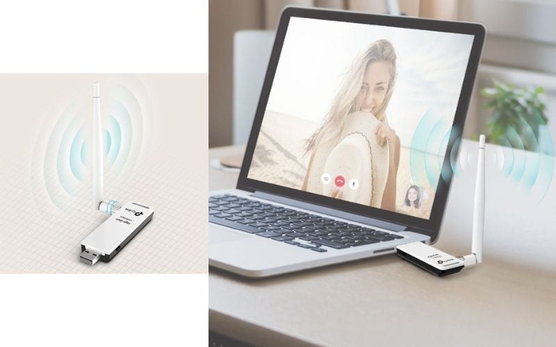 USB Thu wifi TP-Link TL-WN722N 150Mbps Ăng Ten Tháo Rời, Có Độ Lợi Cao Cho Kết Nối Nhanh Và Ổn Định