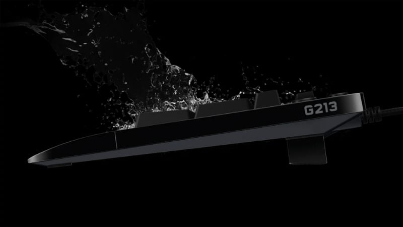 Bàn phím giả cơ Logitech G213 Prodigy có ánh sáng RGB ấn tượng, chống nước