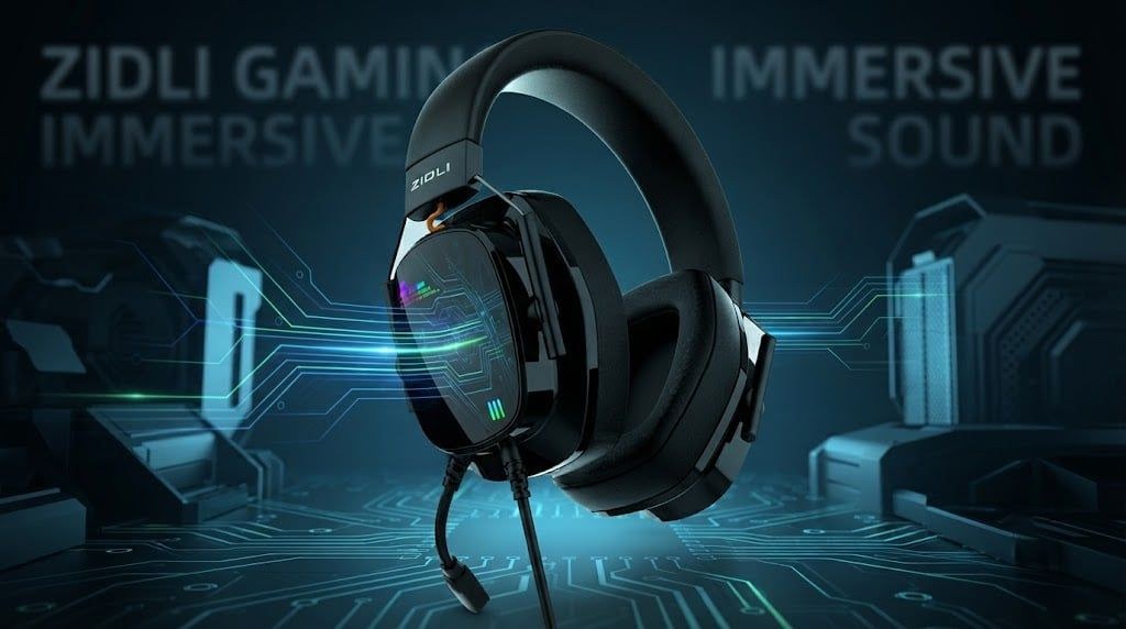Tai nghe Gaming Zidli ZGH03 Black | 7.1, Driver 50mm, RGB, USB, No Box, Có Dây